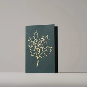 Holly Greeting Card