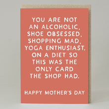 Mum, Alcohol, Mother's Day Card
