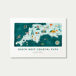 South West Coast Path, A3 Print