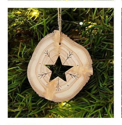 Wooden Star Christmas Decoration