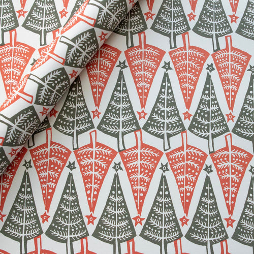 Christmas Patterned Paper Dancing Trees