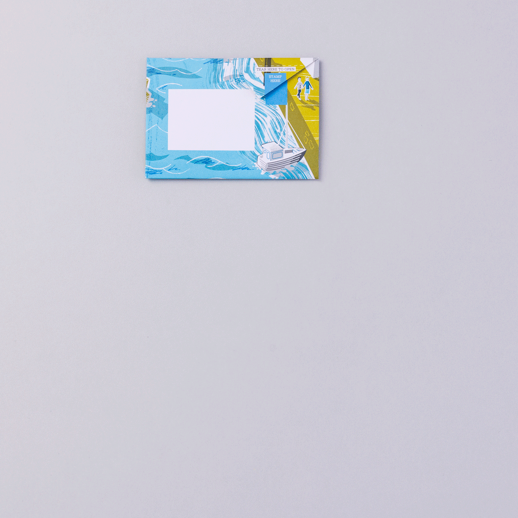 Demonstration of how the pigeon letters fold and unfold