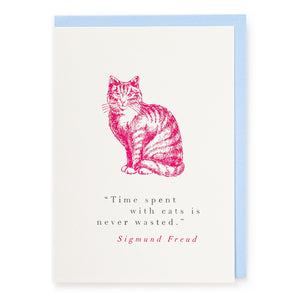 Time spent With Cats Greetings Card