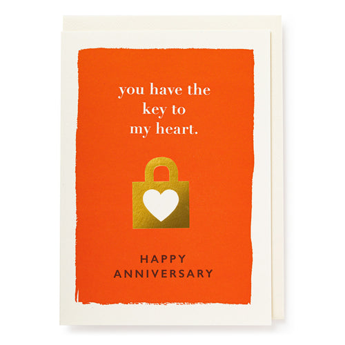 You Have The Key To My Heart Anniversary Card