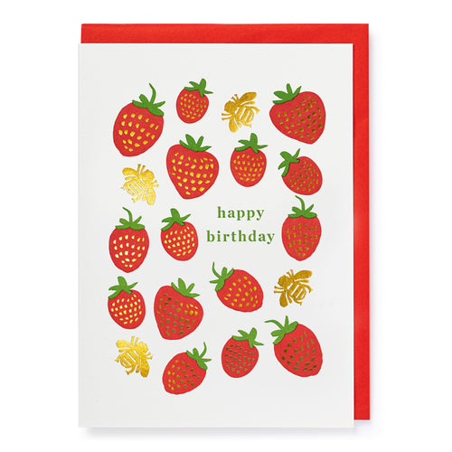 Strawberry Happy Birthday Card