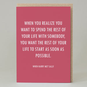 'When Harry Met Sally' Card