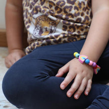 Rainbow bracelet made with kit from Cotton Twist
