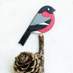 Bullfinch Hand Painted Brooch