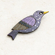 Starling Hand Painted Brooch