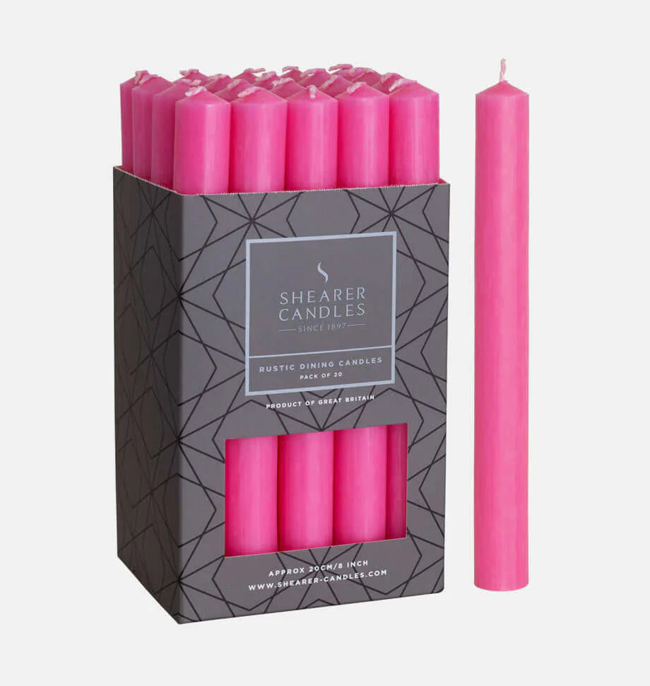 Coloured 8 Inch Pillar Candles