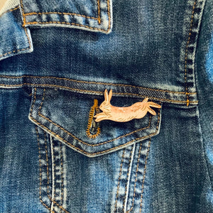 Hare Pin Badge