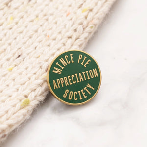 Mince Pie Appreciation Society Enamel Badge