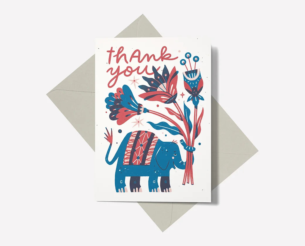 Elephant Thank You Card