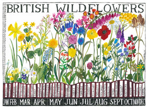 British Wildflowers Tea Towel