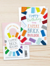 Expert Brick Builder Birthday Card