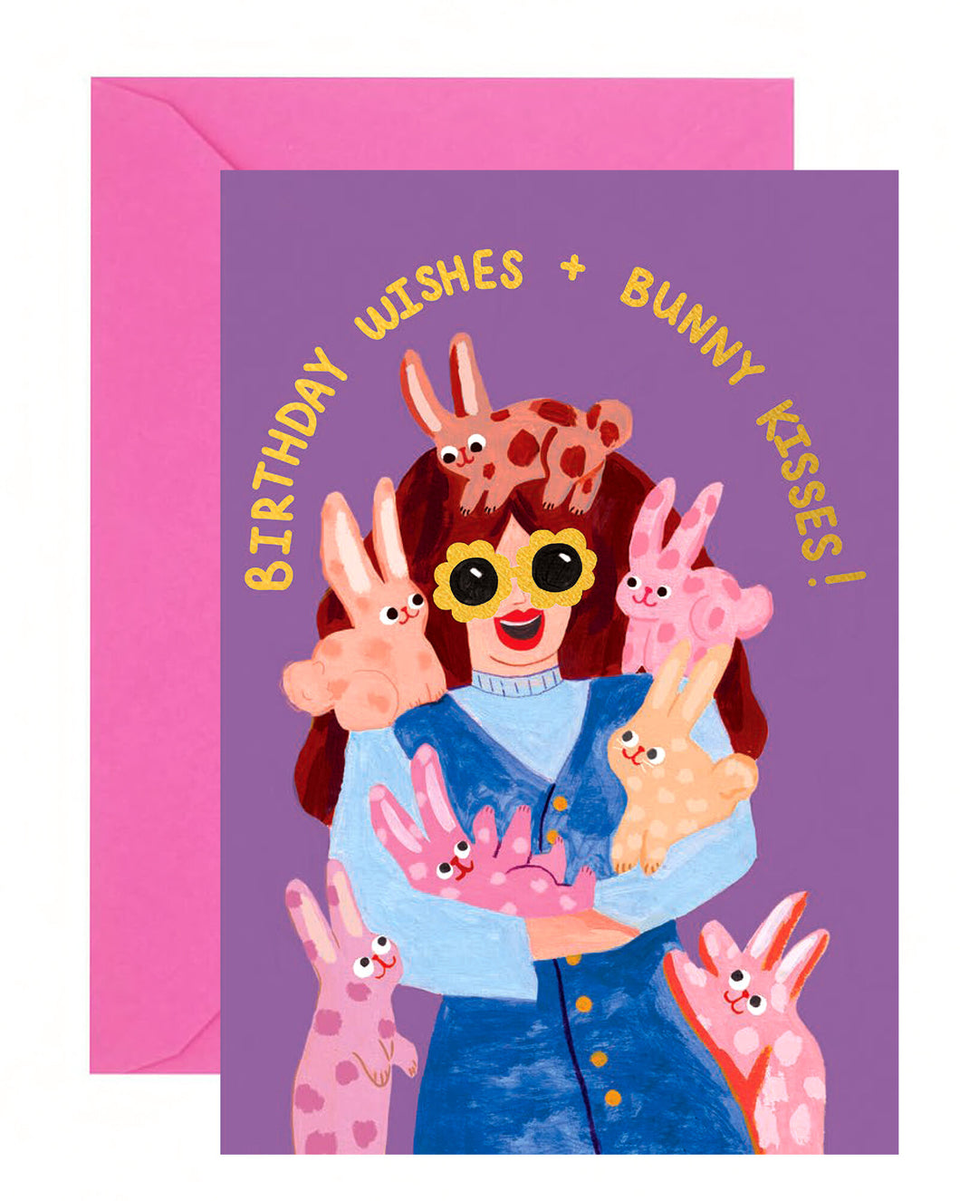 Bunny Kisses Birthday Card