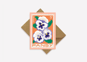 Pansy Greetings Card