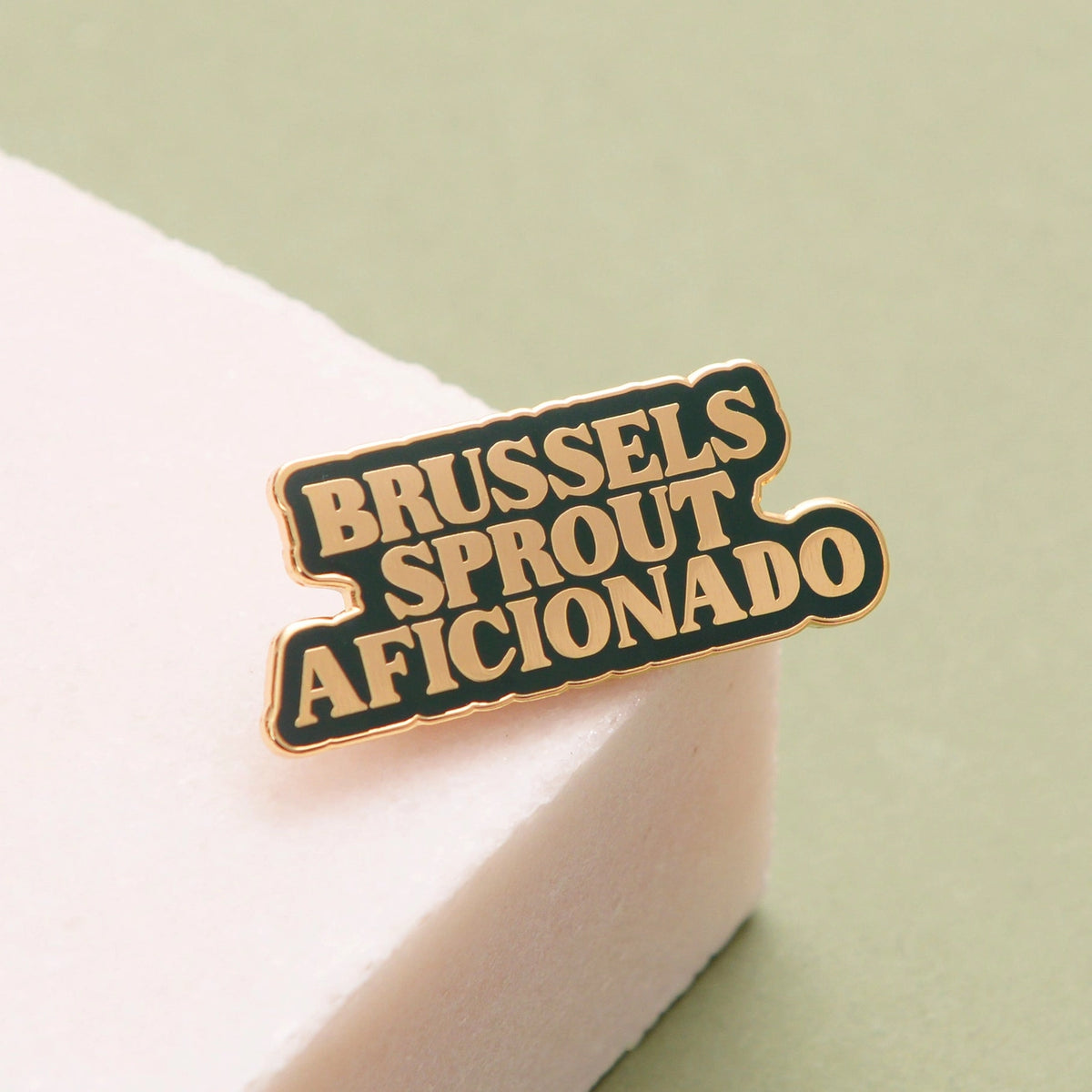 Brussels Sprout Aficionado Enamel Badge