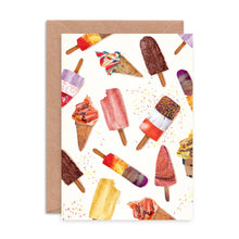 Ice Lollies Pattern Greeting Card