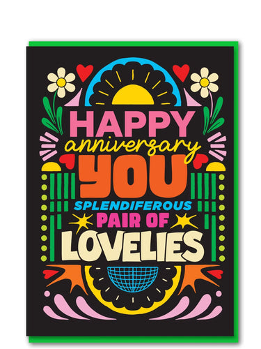Pair Of Lovelies, Happy Anniversary Card