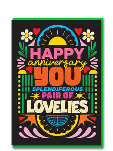 Pair Of Lovelies, Happy Anniversary Card