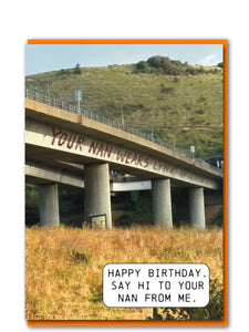 Your Nan Wears Lynx, Birthday Card