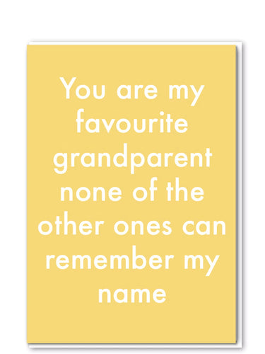 Favourite Grandparent Card