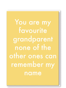 Favourite Grandparent Card