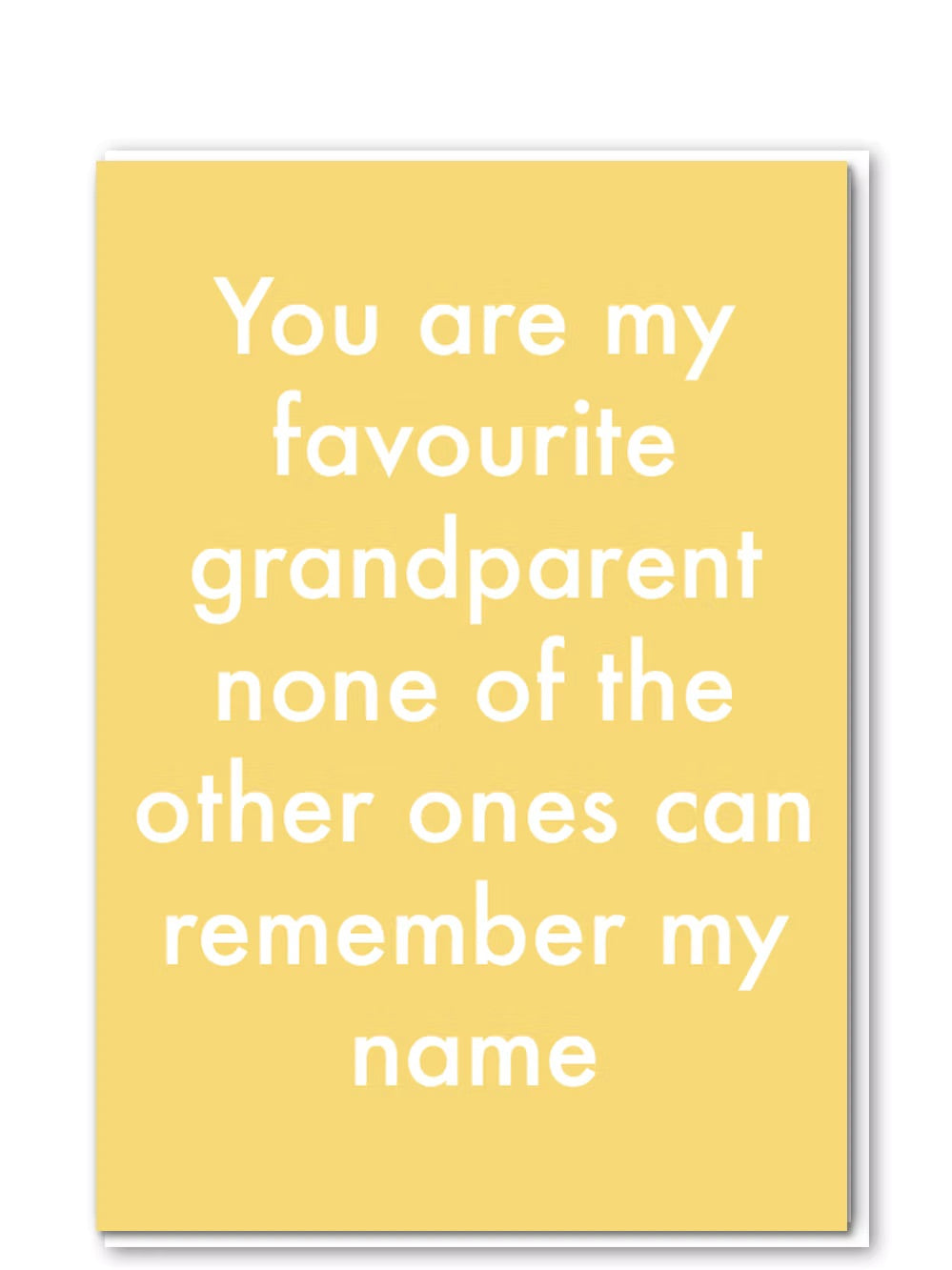 Favourite Grandparent Card