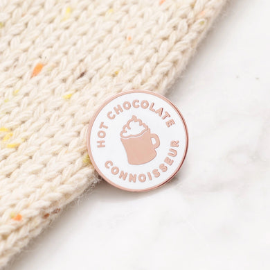 Hot Chocolate Connoisseur Enamel Badge