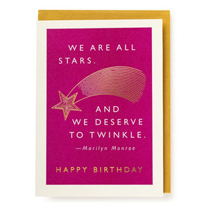 We Are All Stars, Birthday Card