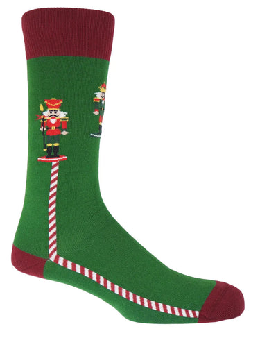 Christmas Green Nutcracker Men's Sock