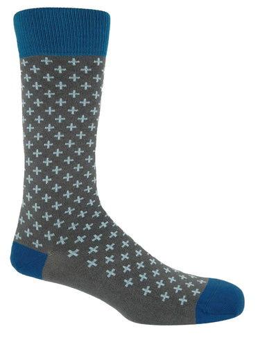 Crosslet Grey Men’s Socks