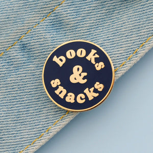 Books & Snacks Enamel Badge