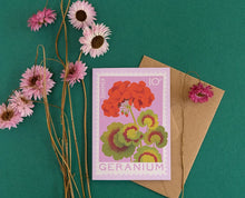 Geranium Greetings Card