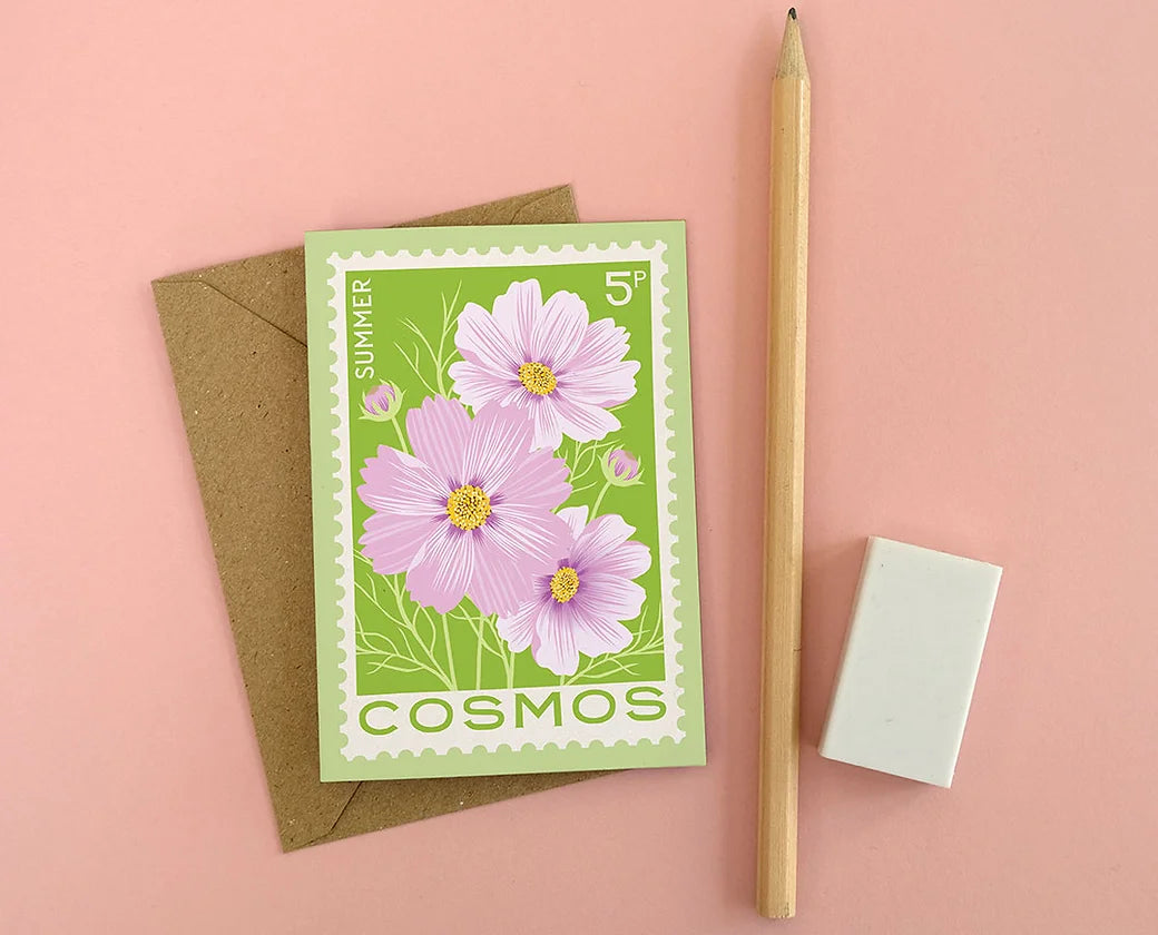 Cosmos A7 Mini Greetings Card