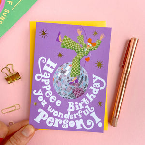 Disco Ball Birthday Card