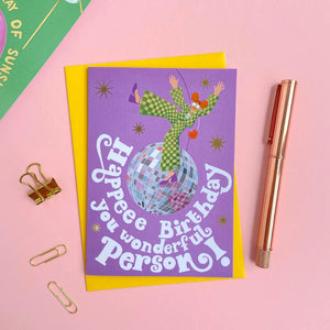 Disco Ball Birthday Card