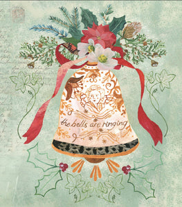 Hear The Bells and Robins Christmas Card, 6 Pack