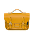 Handmade Leather Midi Satchel - Ochre