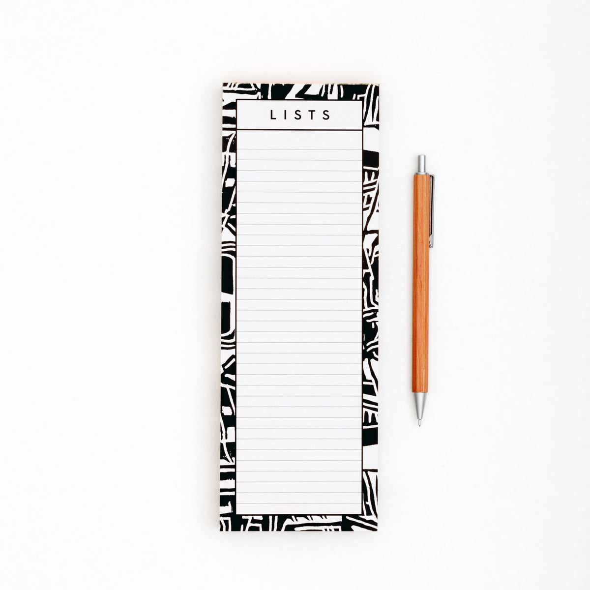 List Pad, Black And White