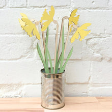 Hand Painted Wooden Daffodil Stem