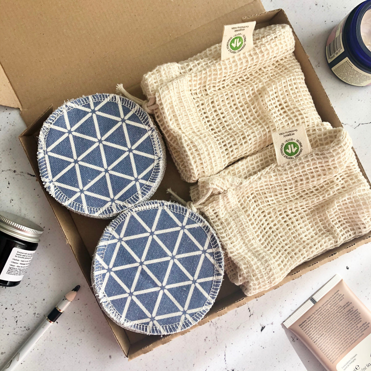 Eco-Friendly Reusable Facial Rounds Set - Various Designs