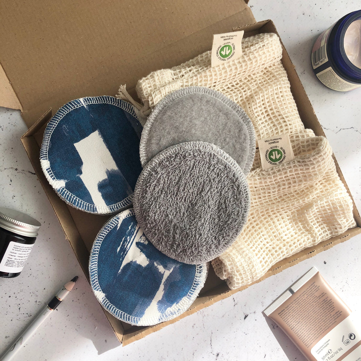 Eco-Friendly Reusable Facial Rounds Set - Various Designs