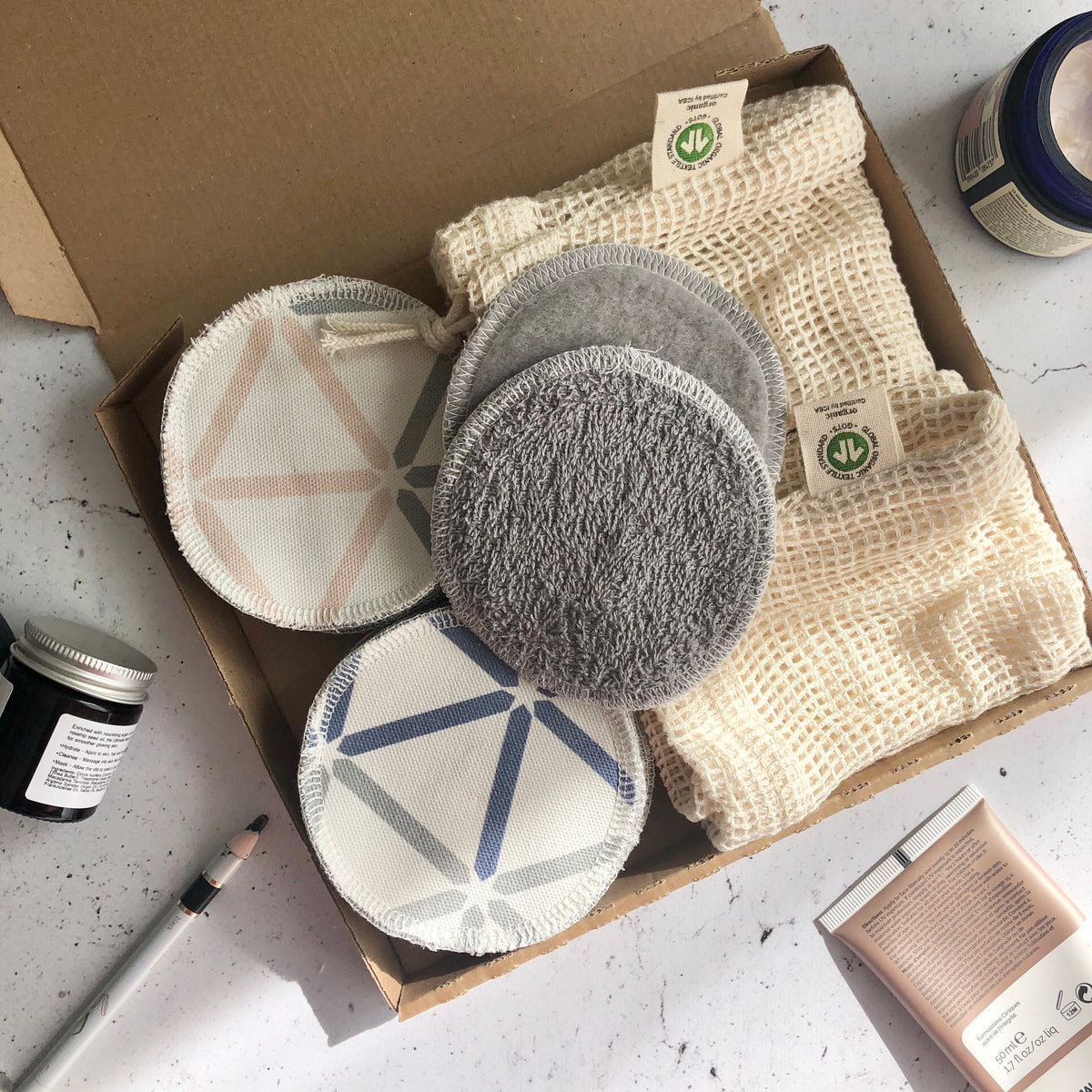Eco-Friendly Reusable Facial Rounds Set - Various Designs