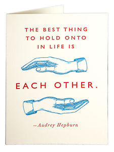 Hold Onto Each Other Card