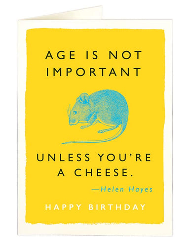 Cheese and Mouse Birthday Card