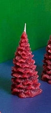 Red Christmas Tree Candle