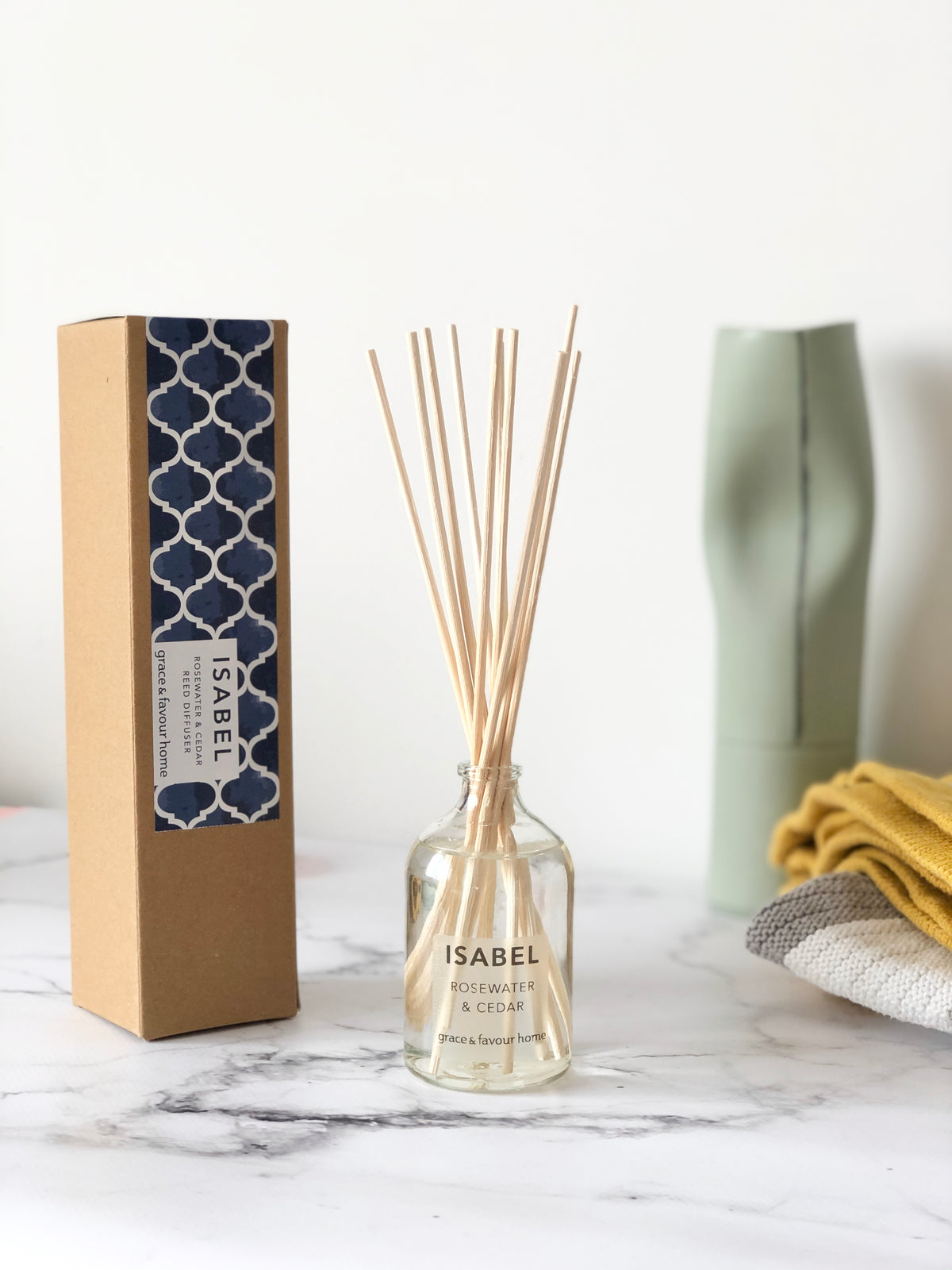 Isabel Reed Diffuser - Rosewater & Cedar