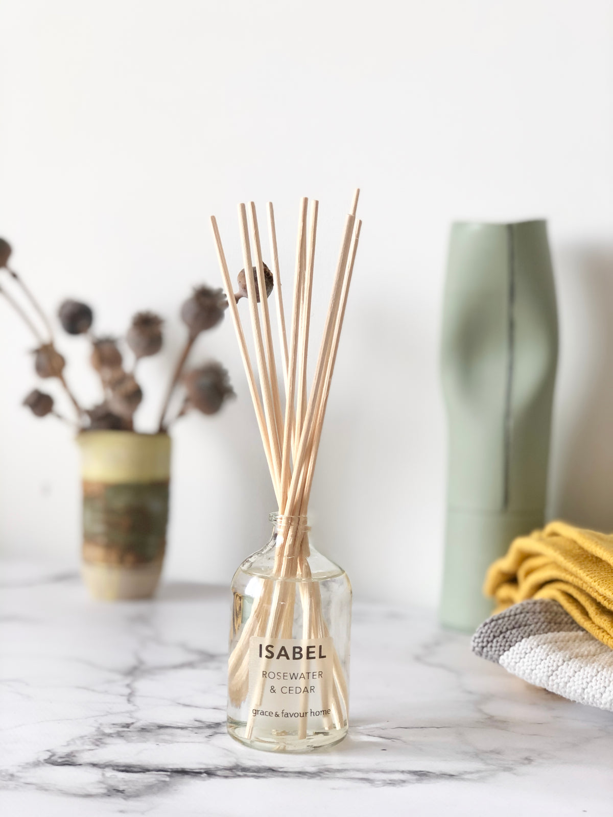Isabel Reed Diffuser - Rosewater & Cedar